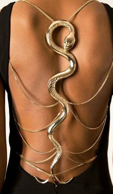 ✭ on X: "roberto cavalli backless details https://t.co/aDxNMgPpOw" / X Snake Body Jewelry, Snake Inspired Jewellery, Snake Jwellary, Snake Inspired Fashion, Gold Snake Jewelry Aesthetic, Roberto Cavalli Backless Dress, Gold Snake, Roberto Cavalli, High Fashion