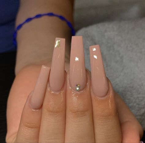 Coolest Nails, Brown Acrylic Nails, Plain Nails, Beige Nails, White Acrylic Nails, Classy Acrylic Nails, Long Acrylic Nails Coffin, Acrylic Nails Coffin Pink, Long Square Acrylic Nails