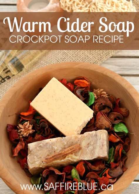 Cozy up to the warming aroma of sweet apples, cinnamon, clove and allspice simmering in your crock pot.  This hot process soap recipe puts your slow-cooker to Hot Process Soap Recipes, Homemade Acv, Crockpot Soap, Crock Pot Soap, Hot Process Soap, Diy Soap Recipe, Blue Soap, Soap Making Recipes, Measuring Ingredients