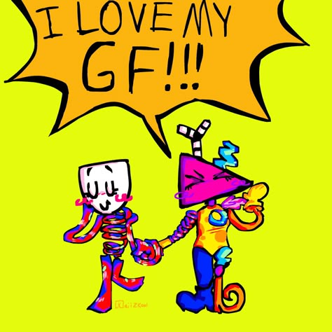 Gangle And Zooble, Gangle Pfp, Zooble Fanart, Zooble Tadc, Tadc Ships, I Love My Gf, Love My Gf, 80s Cartoon Characters, Cartoon Movie Characters