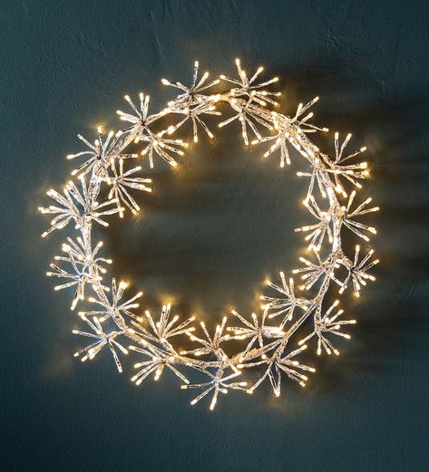 Christmas Light Wreath, Light Wreath, Lighted Wreath, Holiday Lights Outdoor, Lighted Wreaths, Lights Decoration, Mini Lights, Warm White Led Lights, Hanging Wreath