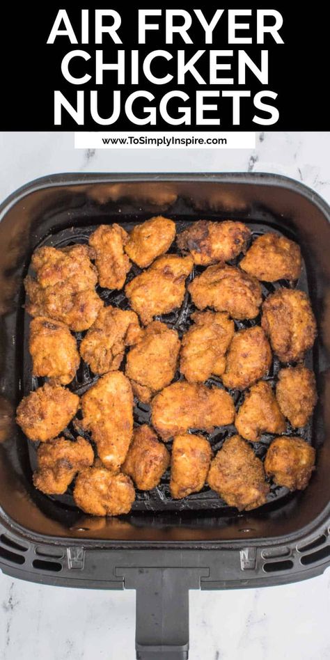 Air Fried Chicken Nuggets, Best Air Fryer Chicken, Air Fryer Chicken Nuggets, Fried Breaded Chicken, Bisquick Chicken, Crispy Air Fryer Chicken, Cubed Chicken, Fried Chicken Nuggets, Chicken Finger Recipes