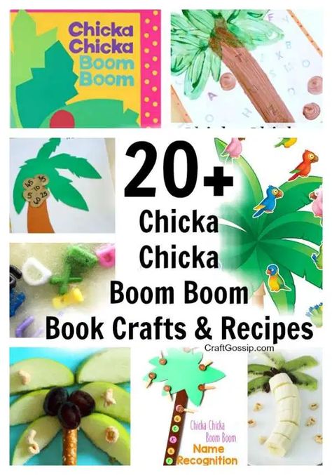 20+ Chicka Chicka Boom Boom Book Crafts and Recipes Chicka Chicka Boom Boom Book, Chicka Chicka Boom Boom Birthday Party, Brown Bear Brown Bear Birthday Party, Chicka Chicka Boom Boom Birthday, Chicka Chicka Boom Boom Party, Chicka Chicka Boom Boom Activities, Anchor Crafts, Lois Ehlert, Dream Classroom