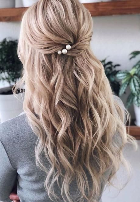 Partial Updo, Bridal Hair Half Up, Wedding Hair Half, Luxy Hair, Bridesmaid Hair Half Up, Half Up Half Down Hairstyles, Homecoming Hair Down, Wedding Hairstyles Half Up Half Down, Rustic Weddings