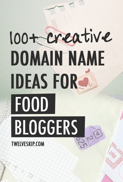 100+ Food Blog Domain Name Ideas: http://www.twelveskip.com/guide/domain/1371/domain-name-ideas-food-bloggers #foodblog #foodblogging #domainname Food Blog Names, Domain Name Ideas, Ideas For Food, Food Blogging, Name Suggestions, Baking Business, Blog Names, Ideas Food, Blogging 101