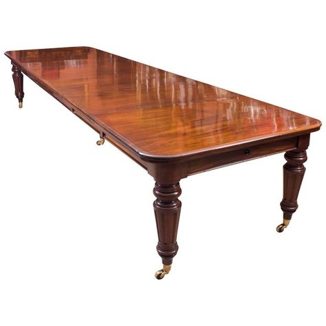 Antique Victorian Flame Mahogany Extending Dining Table, circa 1870 | From a unique collection of antique and modern dining-room-tables at https://www.1stdibs.com/furniture/tables/dining-room-tables/ Victorian Dining Table, Open Plan Kitchen Living Room, Modern Dining Room Tables, Grand Homes, Solid Mahogany, Open Plan Kitchen, Extendable Dining Table, Modern Dining Room, Living Room Kitchen