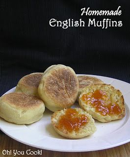 Oh! You Cook!: Homemade English Muffins - Secret Recipe Club Vegan English Muffins, English Muffin Bread Recipe, Homemade English Muffins, Sweet Buns, English Muffins, Cracker Recipes, Food Club, English Muffin, Food Blogs