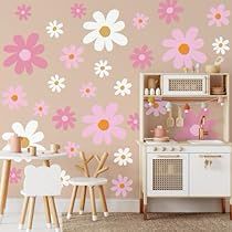 Daisy Decals, Daisy Wall, Floral Wall Decals, Flower Bedroom, Toddler Girl Room, Stickers For Kids, Flower Wall Decals, Floral Decal, Wall Art Bedroom