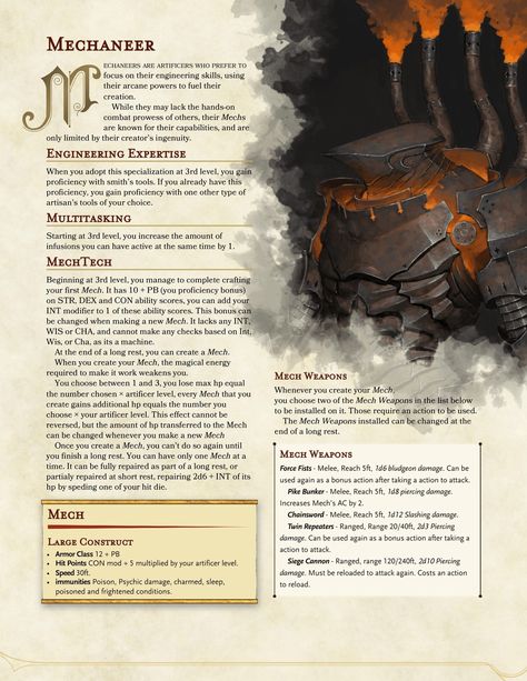 D&d Homebrew, Dnd Classes Homebrew, Dnd Mounts, Dnd Rules, Dnd Builds, Dnd Artificer, Dnd Subclasses, Dnd Resources, Homebrew Classes