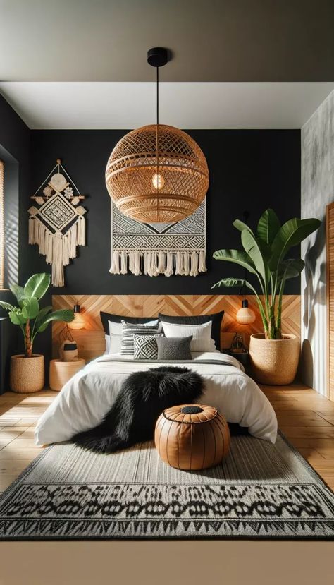 Layering Rugs, Boho Bed, Lush Plants, House Vibes, Bohemian Bedroom Decor, Bilik Tidur, Style Bedroom, Bohemian Bedroom, Boho Bedroom Decor