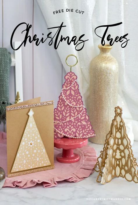 Christmas Village Sets, File Template, Free Cricut, Christmas Cut Files, Trees Christmas, Free Cut Files, Cricut Free, 3d Christmas, Cricut Cut