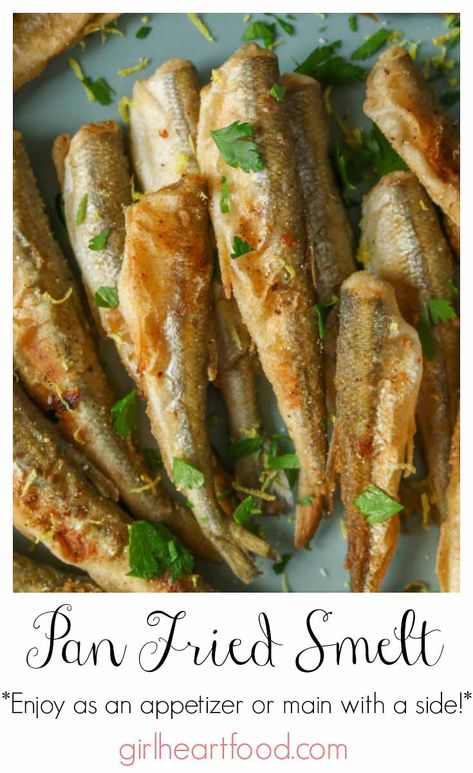 Smelts Recipe, Smelt Fish Recipe, Fried Smelt Recipe, Fried Smelts, Smelt Recipe, Seafood Appetizers Easy, Seafood Delight, Seven Fishes, Appetizers For A Crowd