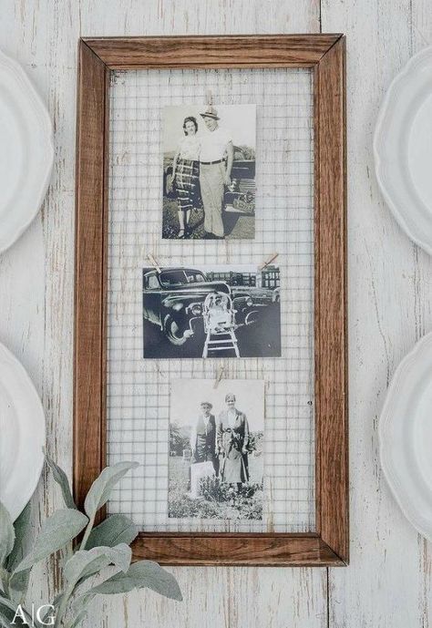 Farmhouse decor is so popular and all you really need to do is add some Chicken wire crafts to your home decor and you can decorate like Joanna Gaines on a budget. Check out these easy chicken wire craft projects that quick and simple and super creative. #diy #chickenwirecrafts #diyfarmhouse #cheapfarmhousedecor Diy Picture Frames Crafts, Chicken Wire Crafts, Diy Picture Frame, Chicken Wire Frame, Pin Crafts, Picture Frame Crafts, Simple Projects, Fabulous Diy, Diy Picture Frames