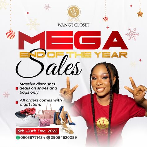 End Of The Year Sales Flyer, End Of The Year Sales Flyer Design, Year End Sale Poster Design, Services Flyer Design, Media Flyer Design, Social Media Flyer Design, Event Flyer Design, Advert Design, Brochure Design Layouts