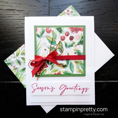 Mary Fish, Seasons Greetings Card, Stampin Pretty, Karten Design, Congrats Card, Stampin Up Christmas Cards, Wallpaper Iphone Christmas, Stampin Up Christmas, Designer Series Paper