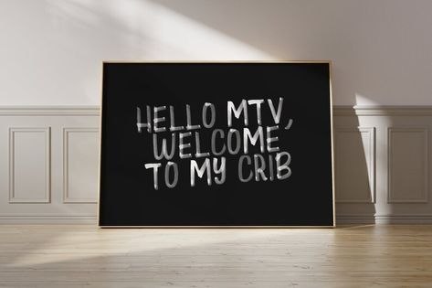 Hello MTV Welcome to My Crib Print, College Apartment Decor, Retro Y2K Dorm Room Posters, Trendy Wall Art, Watercolor Girly Preppy Aesthetic - Etsy Y2k Dorm Room, Dorm Room Posters, Welcome To My Crib, Girly Preppy, College Apartment Decor, Wall Art Watercolor, College Apartment, Preppy Aesthetic, Trendy Wall Art