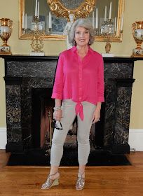 Fifty, not Frumpy: Fuchsia and Khaki Fifty Not Frumpy, Second Weddings, Fashion And Lifestyle, Sam Edelman, Lifestyle Blog, White Jeans, What To Wear, Khaki Pants, Two By Two