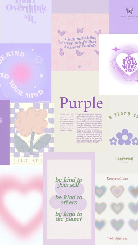 Purple Aesthetic Background Landscape, Purple Moodboard Aesthetic, Purple Soft Aesthetic, Purple Aesthetic Lockscreen, Aesthetic Purple Collage, Purple Moodboard, Wallpaper Iphone Ungu, Kate Spade Wallpaper, Soft Purple Aesthetic