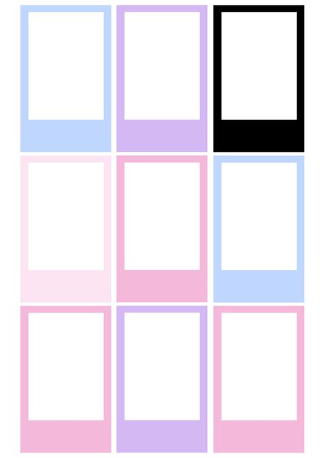 Polco Polaroid Polco Template, Polaroid Layout, Pink Blue, Paper Crafts, Layout, Collage, Pink, Pins, Blue