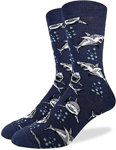 Amazon.com: men's socks size 13-15 - Novelty & More: Clothing, Shoes & Jewelry Shark Stimboard, Shark Clothes, Giraffe Socks, Shark Stuff, Shark Socks, Stocking Stuffers For Men, Blue Shark, Sock Drawer, Best Stocking Stuffers