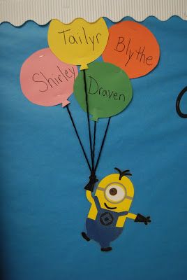 Smith Craft Adventures: Minion Bulletin Board Minion Bulletin Board, Minion Classroom Theme, Minion Classroom, Minion Decorations, Minion Theme, Birthday Bulletin Boards, Birthday Bulletin, Preschool Classroom Decor, A Minion