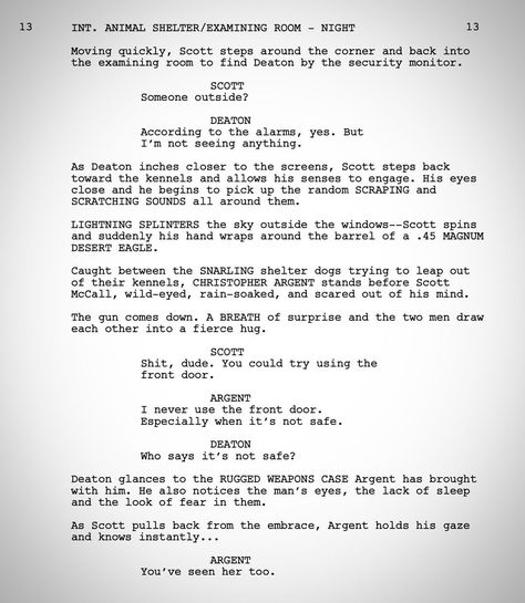 Script from Teen Wolf: The Movie shared by Jeff Davis Deucalion Teen Wolf, Teen Wolf Script, Acting Scripts, Teen Wolf Movie Cast, Teen Wolf Movie, Braeden Teen Wolf, Teen Wolf Stydia, Wolf Pack, His Hands