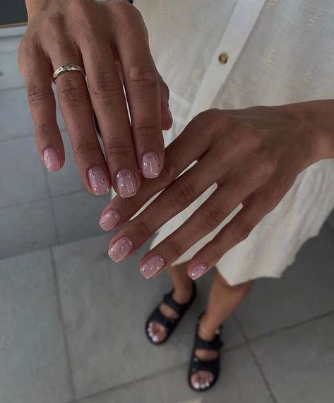 Round Nail Manicure, Vacation Nails Neutral, Short Nail Manicure, Hello Nails, Minimal Nails, Work Nails, Casual Nails, Her Nails, Cute Gel Nails