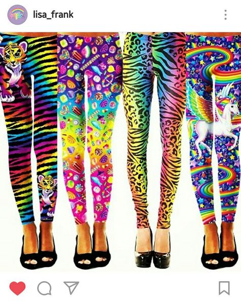 Soiree Theme, Lisa Frank Clothing, Vans Aesthetic, Gothic Leggings, Colorful Unicorn, Unicorn Leggings, 32 Birthday, Lisa Frank, Emo Outfits