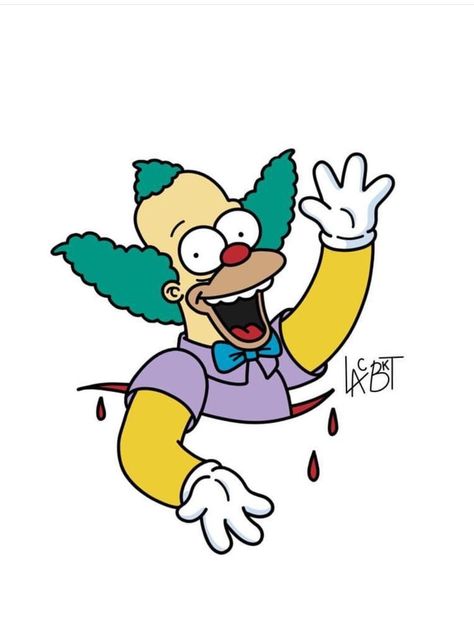 Krusty The Clown Tattoo, Simpsons Tattoo, Krusty The Clown, Simpsons Drawings, Ancient Tattoo, Clown Tattoo, Simpsons Characters, Adidas Wallpapers, Cartoon Character Tattoos