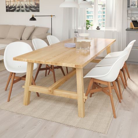 Fanbyn Ikea, Ikea Mockelby Table, Mockelby Table Ikea, Mockelby Table, Ikea Fanbyn, Full Plank, 6 Seater Dining Table, Natural Furniture, Table Color