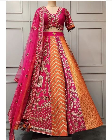 Book ur orders now Like ✔ Share ✔ Tag ✔ Invite your friends this Page *****For Immediate response and Price Please Inbox in our page or whatsapp or call us on +919748822853 #bride #bridetobe #bridesmaidoutfit #bridesmaids #bridesmaid #bridemaids #indian #indianwedding #indianweddings #indianweddingbuzz #indianweddingdress #indianweddingwear #indianweddingstyle #indianweddingseason #indianweddingdecor #bollywood #punjabisuit #indiancanada #india #usaindians #usaindianclothing #usaindianjewell Pink Dress Combination Colour, Dark Pink Combination Dress, Pink Combination Dress, Dark Pink Lehenga, Mehndi Dress For Bride, Indian Wedding Dress Modern, Sangeet Lehenga, Casual Blouse Designs, Latest Bridal Lehenga Designs