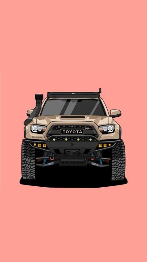 Jeep Wrangler Grill, Toyota Truck, Car Advertising Design, Tacoma Truck, Cool Car Drawings, Automotive Artwork, Car Vector, Car Artwork, Concept Car Design