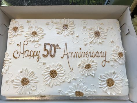 5oth Wedding Anniversary Cakes, 50th Wedding Cake Ideas, 50th Anniversary Sheet Cake Ideas, Work Anniversary Cake Ideas, 50th Wedding Anniversary Sheet Cakes, 50th Anniversary Party Ideas Cakes, 50th Anniversary Cake Ideas Simple, Golden Anniversary Cake Simple, 65th Anniversary Cake