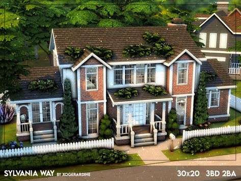 The Sims Resource - Sylvania Way (TSR only CC) Sims 4 House Exterior Cc, Cowbuild Sims 4, Sims 4 Cc Houses Download Free, Sims 4 Family House Floor Plans, Windenburg House Sims 4, Sims 4 Rental, Townhouse Sims 4, Sims 4 House Layout, San Sequoia