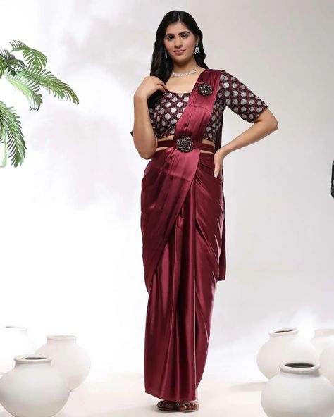 *New Launched Fashionzone Store Presented* *IMPORTED SATIN SILK PARTY WEAR LOOK READY TO WEAR SAREE COLLECTION* BLOUSE FUR BONDIND WITH STRUCTURE SAREE IMPORTED SATIN FABRIC AND BELT SIZE 36(READY) 2-2 INCH MARGIN EXTENDED TO 40 SLEEVES INSIDE 4 COLOURS AVAILABLE *Price-1799/-* SINGLE ALSO AVAILABLE Ready To Wear Saree, Wear Saree, Satin Silk, Saree Collection, Belt Size, Satin Fabric, Silk Satin, Party Wear, Ready To Wear