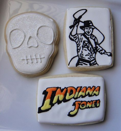 Indiana Jones cookies. Indiana Jones Cookies, Indiana Jones Cupcakes, Indiana Jones Birthday Party Favors, Indiana Jones Decorated Cookies, Indiana Jones Cake, Indiana Jones Games, Indiana Jones Party, Horse Treats, Treat Ideas