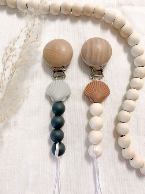 Pacifier clip, summer, seashells, boho, neutrals Summer Seashells, Perfect Together, Tassel Keychain, Pacifier Clip, Diy Baby, Reveal Parties, Gender Reveal Party, Beautiful One, Diy Baby Stuff