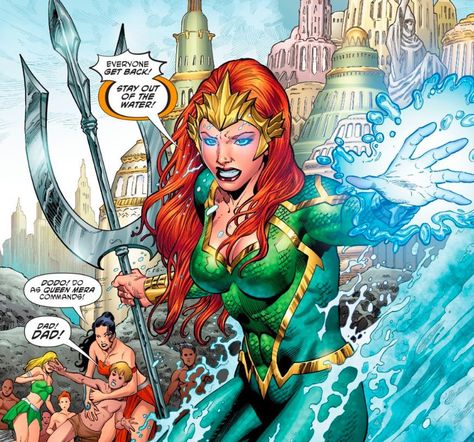 Mera Dc Comics, Mera Dc, Aquaman Comic, Cosmic Comics, Dc Comics Artwork, Dc Comics Characters, Manga Artist, Detective Comics, Comic Illustration