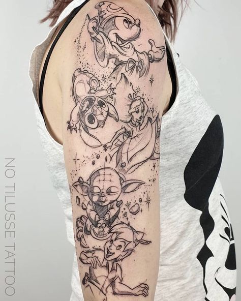 Peter Pan Tattoos, Disney Characters Tattoos, Pan Tattoo, Disney Stitch Tattoo, Disney Inspired Tattoos, Tattoos Disney, Disney Tattoos Small, Peter Pan Tattoo, Mickey Tattoo