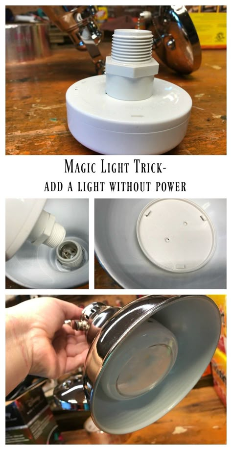 Magic Light Trick- Follow up Post and Video- Adding Light to ANY Sconce - Nesting With Grace Magic Light Trick, Small Space Hacks, Nesting With Grace, Wireless Lights, Magic Light, Puck Lights, Salon Suites, Light Magic, Décor Diy