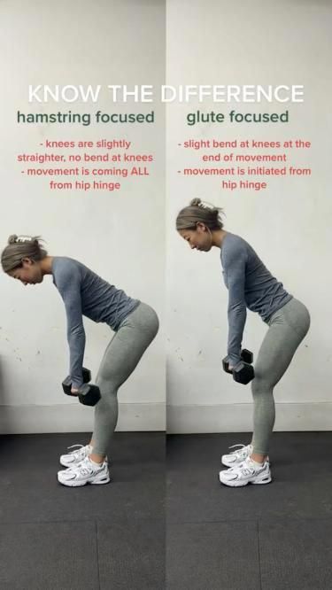 Hip Hinge, Workout Gym Routine, Hamstring Workout, Dumbell Workout, Workouts For Women, Workout Splits, Leg And Glute Workout, Gym Tips, Online Fitness