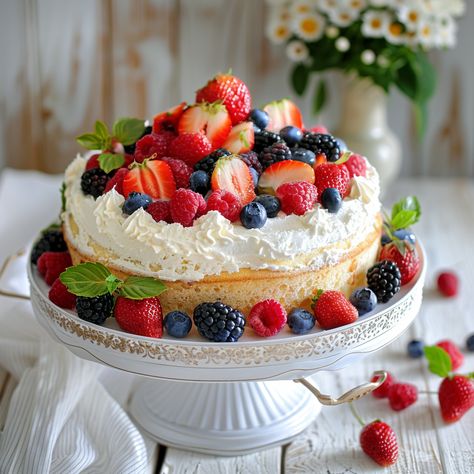 Sweet Symphony Chantilly Cake Recipe Berry Cake Filling, Cake Equipment, Chantilly Cake Recipe, Protein Cake Recipes, Berry Chantilly Cake, Whipped Mascarpone, Chantilly Cake, Learn Cake Decorating, Mascarpone Frosting