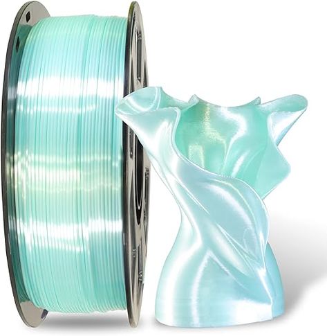 Amazon.com: MIKA3D Silk Shiny Luster Cyan PLA 3D Printing Filament, 1KG 2.2Lbs 1.75mm 3D Print Material with High Diameter Accuracy, Neatly Wound Silk PLA Widely Support for FDM 3D Printers : Industrial & Scientific 3d Printer Filament, 3d Printers, Printed Materials, 3d Printer, 3d Print, 3d Printing, Digital Marketing, Marketing, Silk