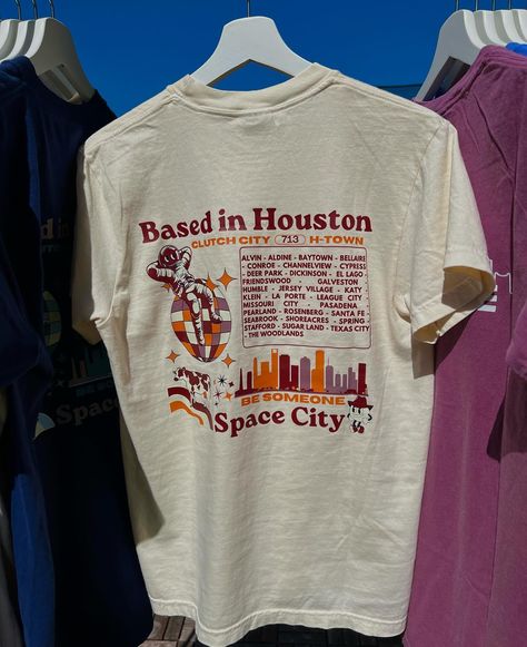 our best selling t-shirt available in our Instagram shop 🙌🏽 sizes small - 3XL 😊 #houston #texas #comfortcolors #baseballcaps #giftsforher #giftsforthem #boutique #graphictees #embroidery #houston #smallbusiness #heatpress #customembroidery #custom #sweatshirt #customsweatshirts #collegesweatshirts #teamshirts #personalized #asmr #businessapparel #madetoorder Houston Astros Vinyl Shirt Ideas, Whitney Houston Shirt, Houston Shirt Designs, Astros Rhinestone Shirt, Whitney Houston Graphic Tee, Design City, Sorority Shirt, College Sweatshirt, Sorority Shirts