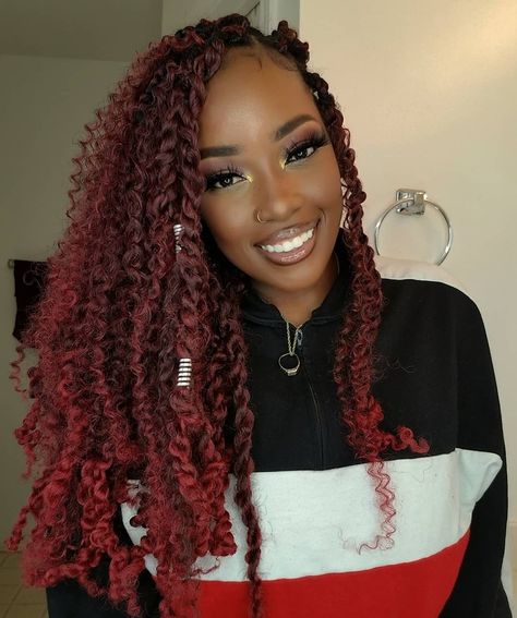 Passion Twist Hair Water Wave Synthetic Braids for Butterfly Locs & Passion  Goddess Locs Hair Passion Twist Hair, Twists Hairstyles, Passion Twists, Bohemian Braids, Twist Styles, Twist Hair, Twist Braid Hairstyles, New Hairstyle, Synthetic Hair Extensions