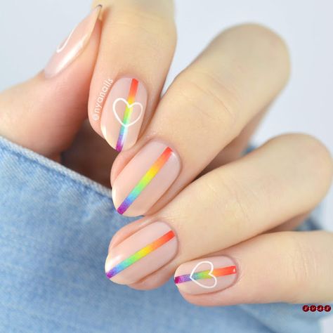 Rainbow Nail Art Designs, Spring Rainbow, Rainbow Nails Design, Rainbow Nail Art, Rainbow Nail, Magic Nails, Colorful Nail, Pretty Nail Art Designs, Pretty Nail Art