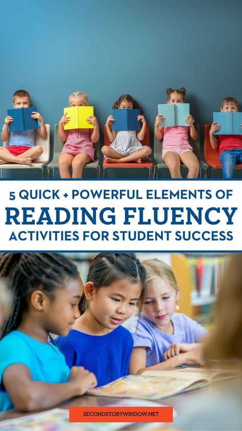 5 quick and easy fluency activities for grades 1 to 4. We’re sharing reading fluency activities and lessons that help students read more accurately and smoothly. Add these teaching tips to your teacher resources for teaching fluency effectively. With fluency being one of the pillars of reading, knowing how to assess, practice, and teach it to students is so important. we encourage you to incorporate these five reading fluency activities and watch your student’s fluency and reading skills soar! Learn To Read Kindergarten, Teaching Fluency, Reading Fluency Activities, Children Reading, Fluency Activities, Teaching Second Grade, Fluency Practice, Elementary Teaching, Third Grade Classroom