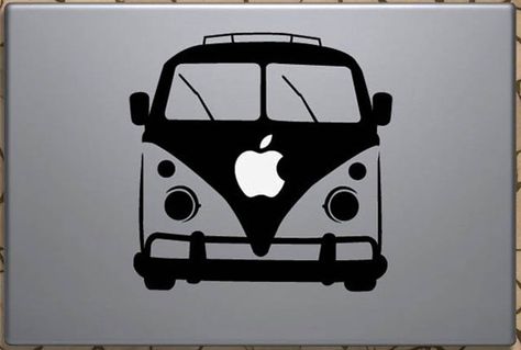 50 decals ... Macbook Vinyl Decals, Mac Stickers, Macbook Decal Stickers, Mac Decals, Computer Decal, Hippie Bus, Macbook Stickers, Vw T6, Computer Sticker