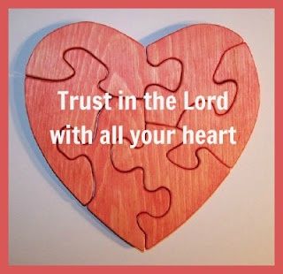 Trust In The Lord Craft | Loft Kids Crafts / Trust in the Lord with all your heart. Trusting God Craft, Vacation Bible School Craft, Paper Puzzle, Prayer Stations, Bible Object Lessons, Children's Church Crafts, Bible Story Crafts, Christian Values, Camp Crafts