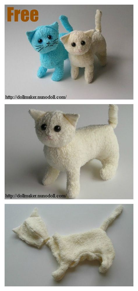 Stuffed Kitty Cat Free Sewing Pattern #startsewingfreepattern #easysewingprojects #sewingforbeginnerseasy Cat Soft Toy, Teddy Bear Sewing Pattern, Soft Toy Patterns, Diy Socks, Animal Sewing Patterns, Plushie Patterns, Free Sewing Pattern, Sewing Stuffed Animals, Stuffed Animal Cat